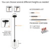 KLSS Black Pendant Lights Kitchen Island - Clear Glass Pendant