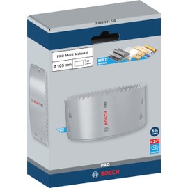 Bosch 1x PRO Multi Material Hole Saw (for Softwood, Drywall, Ø 105 mm, Professional Accessory Rotary Drill/Drivers)