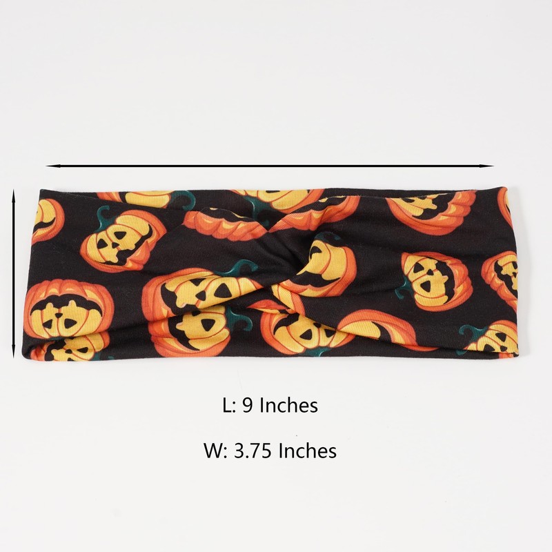 Jocbean 6 Pack Halloween Twist Knot Headbands for Women Soft