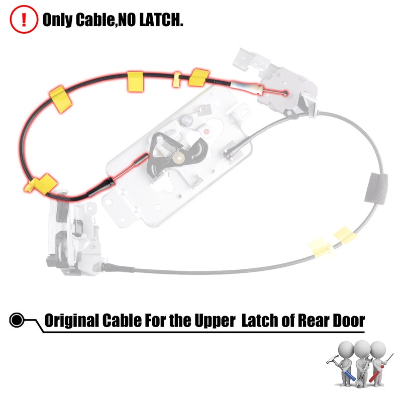 Unikpas Door Upper Latch Cable compatible for Ford F150 Extended