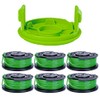 Greenworks 0.080" Single Line Auto-Feed String Trimmer Spools (6-Pack) +