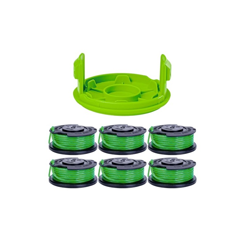 Greenworks 0.080" Single Line Auto-Feed String Trimmer Spools (6-Pack) +