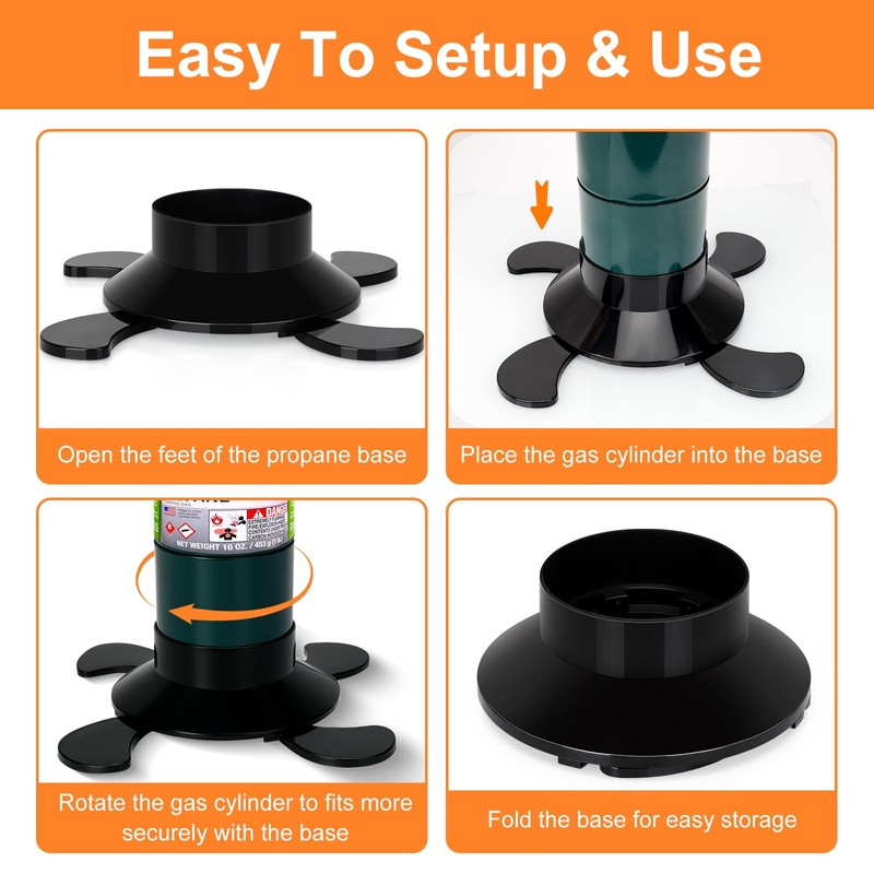 2 Pack Propane Tank Holder, Portable Propane Tank Stand Cylinder
