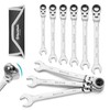 DURATECH 9-Piece Flex-Head Ratcheting Wrench Set, Combination Wrench Sets, 72