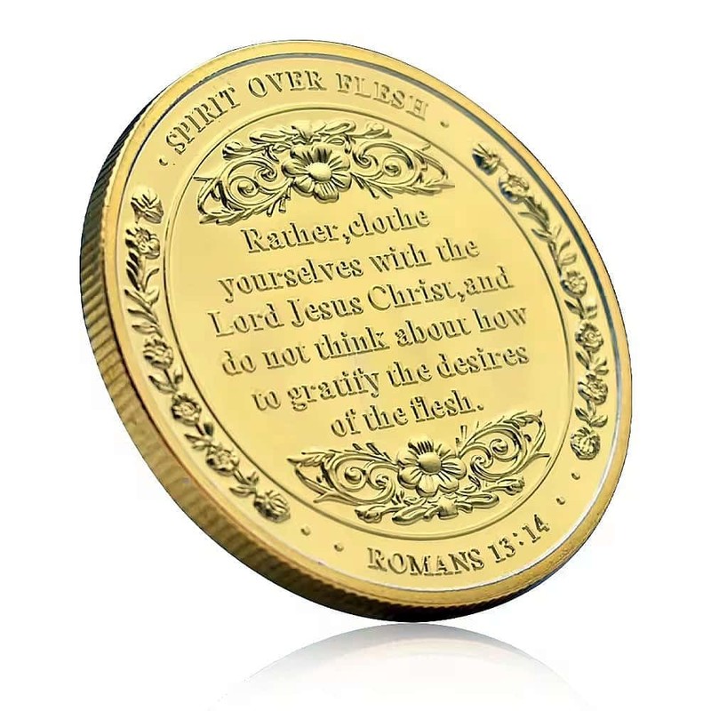 Christian Cross Coin Clothed in Christ Holiday Challenge Coin Gift