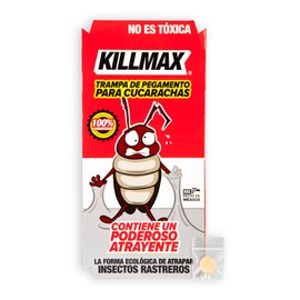 Killmax Trampas de Pegamento para CUCARACHAS e Insectos Rastreros, No Tóxica, Pastilla Atrayente, Efectivas, Fáciles de Usar.
