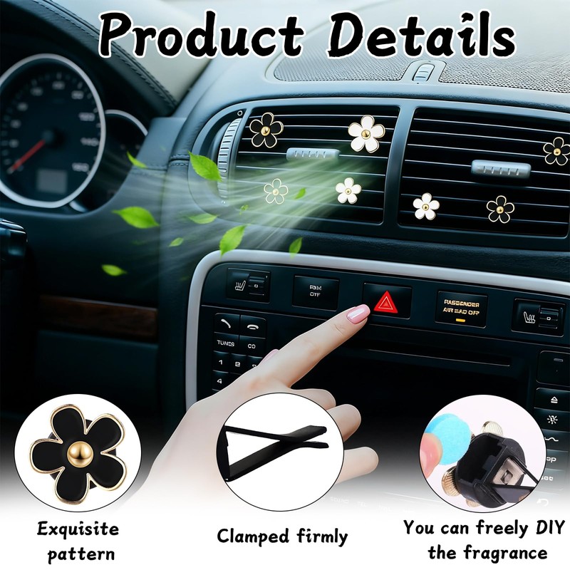 Diffusore per Auto 8 Pezzi Clip Profumatore d'Aria con Compresse