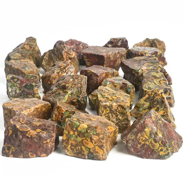 Crocon Crocon 1LB Fruit Jasper Rough Bulk Natural Stone Raw