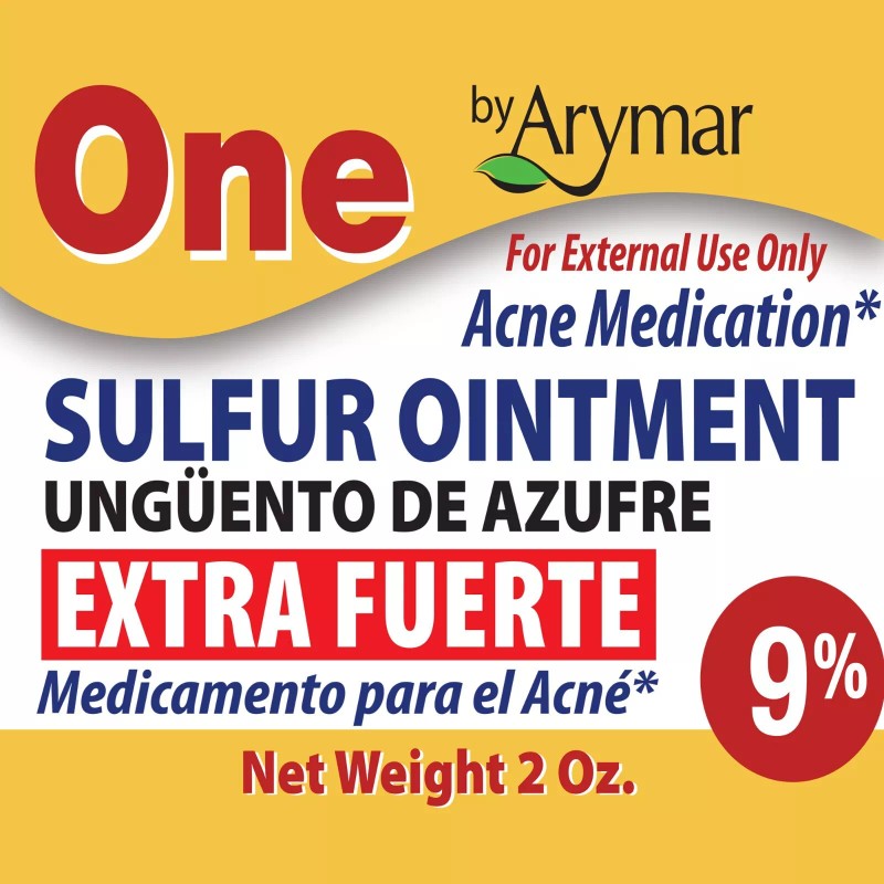 Arymar 9% Sulfur Ointment, Acne Spot Treatment for Face &