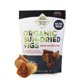 Sunny Fruit Organic Turkish Dried Figs, 2.5 Pound Bulk Bag | No Preservatives, No Sugar Added | Healthy, Sweet Snack | ORGANIC, NON-GMO, VEGAN, HALAL, KOSHER