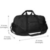Dalix 21'' Large Duffle Bag with Adjustable Strap (Black)