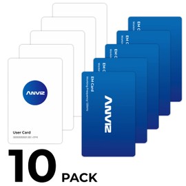 ANVIZ 10 Pack Proximity RFID Card, 125kHz EM Card, Time Clock Card, Employee Badge, Keyless Access Control, for Clock in and Out and Access Control System, Read only(3.3" x 2.1"), Card