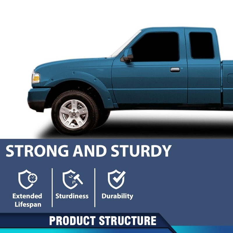 PIT66 Rocker Panel Cover Kit Compatible with Ford Ranger Extended