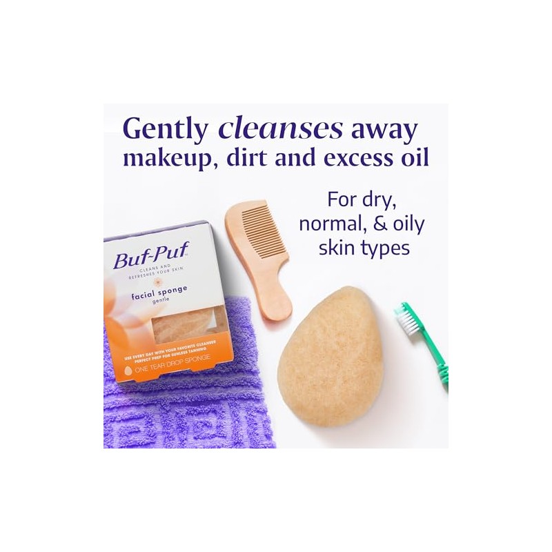 Esponja facial suave Buf-Puf, exfoliante, dermatólogo, 1 unidad