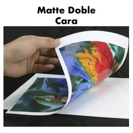 Papel Fotográfico Mate 100 Hojas Carta Doble Cara 220gr Blanco Maxicolor                                                                              