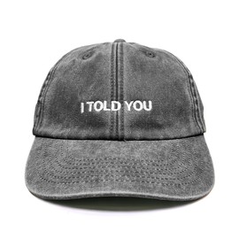 Vivian Flytrap Unisex I Told You Washed Embroidered Dad Baseball Cap - Black