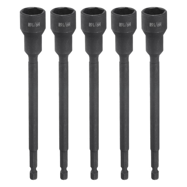 HARFINGTON 5Pcs Magnetic Nut Driver 9/16" x 1/4" Long Quick