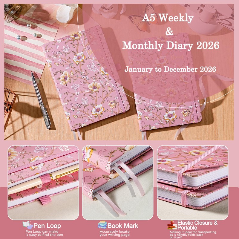 2026 Diary - Diary 2026 A5 Week to View from