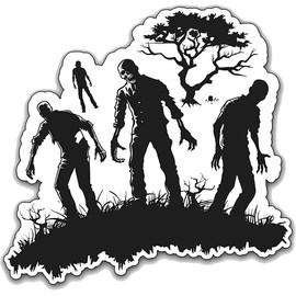 Zombie Apocalypse Outbreak Survive Vinyl Bumper Decal Sticker for Car, Bike, SUV, Truck, Helmet, Laptop, Water Bottle, Notebook, Window, Guitar, Skateboard etc Waterproof 5 inches