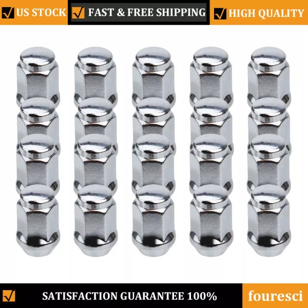 CarBole Set of 20 M12x1.5 Acorn Wheel Lug Nuts 19mm