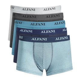 Alfani Mens 5-Pk. Solid & Stripe Trunks (Assorted, Small)