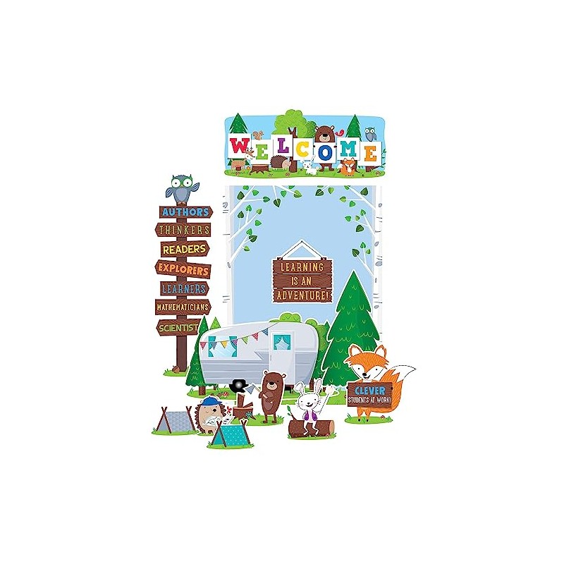 CTP Woodland Friends Welcome Bulletin Board, Classroom Decoration, 51 Pieces