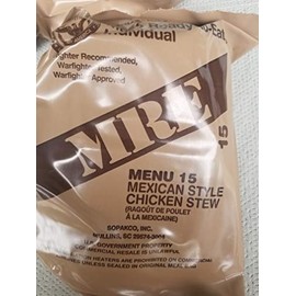 LoJo Surplus 2022 Genuine Military MRE Meals Ready to Eat with Inspection Date 2022 or Newer (Mexican Style Chicken Stew)