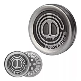 SLNXA Monedas Fidget Toy Sensorial Estrés Devil Magnetic Push Slider EDC Juguete Metal Rotating Push Coin Cráneo Juguetes Fidget Slider Haptic Coin Antiestres Fingertip Toy Ansiedad Stress Relief