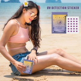 Sunscreen Stickers - Sunscreen Stickers Reapply Reminder - Broad-Spectrum Face Sunblock Patches, Waterproof Personal Care Products for Daily Pool Beach Travel