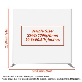 Displayfactory 8FT x 8FT Tension Fabric Display Stand for Trade Show & Event Backdrop (Frame Only, Aluminum, Easy Setup, Portable, Versatile)