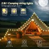 Camping String Lights, Rechargeable Tent Lights String with 8 Lighting