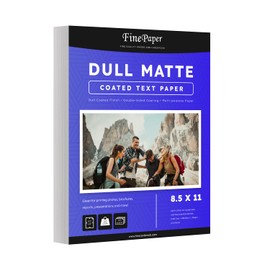 Dull 100lb Text Digital Low Gloss Paper, Double Sided C2S, Coated, Perfect for Color Laser Printing, Design Proposals, Flyers, Brochures | Matte Finish | 8.5" x 11" | 100 Sheets
