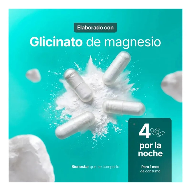 Glicinato De Magnesio 408mg De 120 Cápsulas. B Life