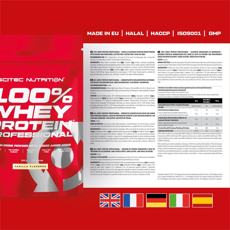 Scitec Nutrition 100% Whey Protein Professional – Enhanced with Extra