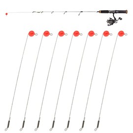 Yonihawk Fishing red Beads Stainless Steel for ice Fishing (24pcs)