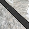 Bmvlffs 20 Inch Offset Linear Shower Drain Matte Black,2-in-1 Flat