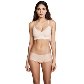 Yummie Women's Emmie Seamless Wirefree T-Back Day Bra, Frappe, Small-Medium