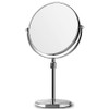 Living Pick Rotating Double-Sided Adjustable 3X Magnification 8-inch Desktop Makeup Mirror, Silver / 리빙픽 회전 양면 조절형 3배 확대 8인치 탁상용 화장거울, 실버