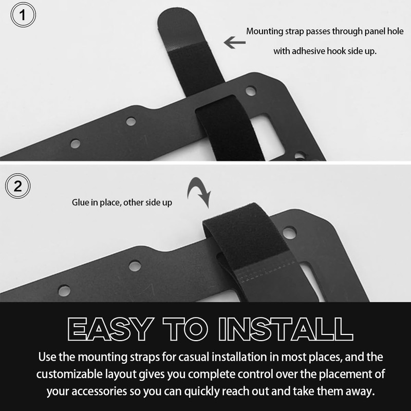 Yourkar Car Rigid MOLLE Panel, Sun Visor Panel Holster Tactical