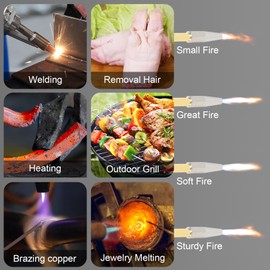 Kodilin Brazing Torch Kit for MAPP Gas & Propane, Brass & Stainless Steel Cutting Torch Kit with Dual Pressure Meters & Metal Case, Welding Torch Set for Soldering, Jewelry, HVAC, Glass Blowing