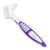 Denture Brush ~ Rubber Grips, Easy Hold Handle, Double Bristle