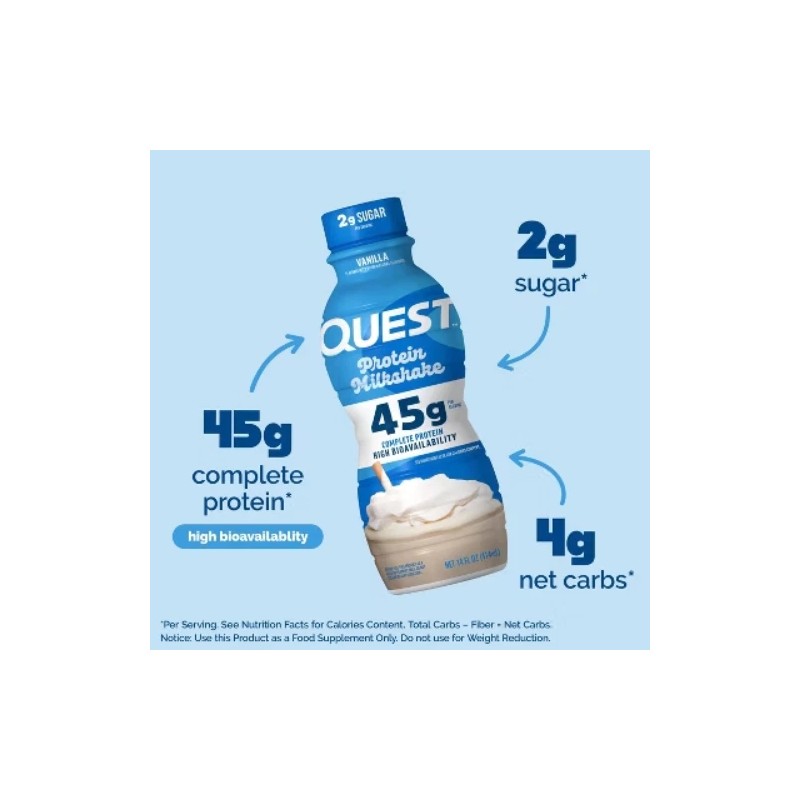 Quest Nutrition Ready to Drink High Protein Milkshake - Vanilla