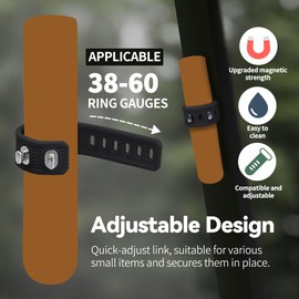 LJOWJVA Holder for Golf Cart-Magnetic Holder Golf, Magnetic Adjustable, Fits 38 to 60 Ring Gauge, Suitable for Golf, Barbecue, Fishing, Travel and Outdoor Adventures. (XJJ-Black)