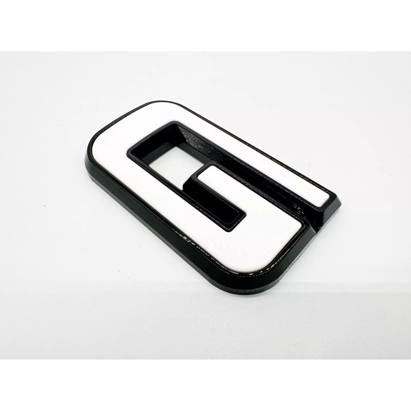 Auto Front & Rear GMC White Black OVERLAY Emblem Badge