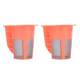2Pcs Refillable Coffee Filter Cup Reusable Coffee Capsule Cup for 2.0 K200 K300 K350 K360 K400 Red