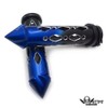 SMT- Black Blue Cruiser Motorcycle 22mm 7/8" Spike Hole Hollow-out