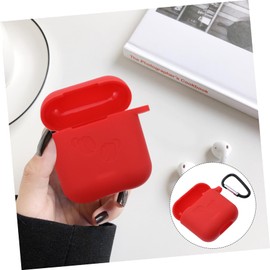 TEHAUX 1pc Portable Earphone Storage Bag and Shockproof Headset Protector for Red Easy to Carry Durable Design Pressure Earphone Carrying Pouch
