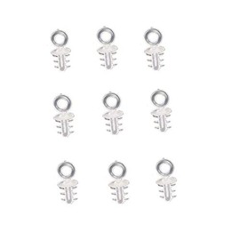 Super Idee Pack of 100 Hangers for Polystyrene Balls, Christmas Baubles and Eggs, Made of Plastic or Polystyrene, Plush Balls, Egg Hanger, Ball Hanger, Easter Eggs Pendant, 3 mm Diameter