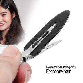 Snap Hair Clips 4 Pieces Makeup Hair Clips Accessories No Bend No Wrinkle Hair Styling Clips for Hair Making, Salon Supplies (02)