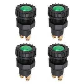 YINETTECH 4 Pcs Car Indicator Light Panel Indicator Light Ignition Charge Warning Light 12V 24V for Tractor Harvester Custom Vehicle Modifications 46x24x15mm Green